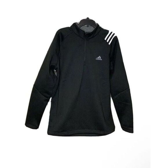 adidas ADVF19R751 Men Sz L Golf Tech 1/2 Zip Black Pullover - Picture 3 of 8